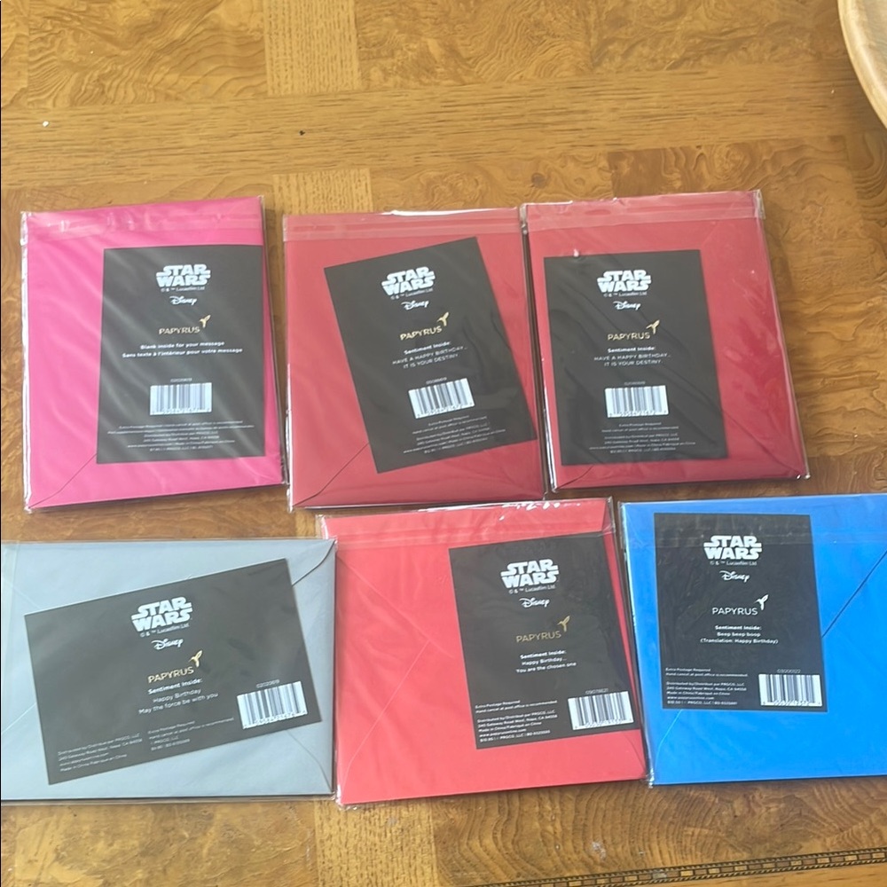 Disney Star Wars Greeting Cards - Pink, Black, Blue - Picture 2 of 3